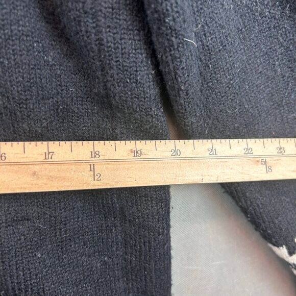 Old Navy Cardigan Sweater Women's Medium Black White Open Front Long Sleeve - Picture 6 of 6